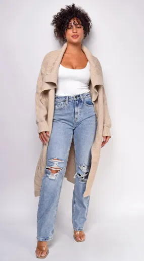 Akia Beige Coatigan