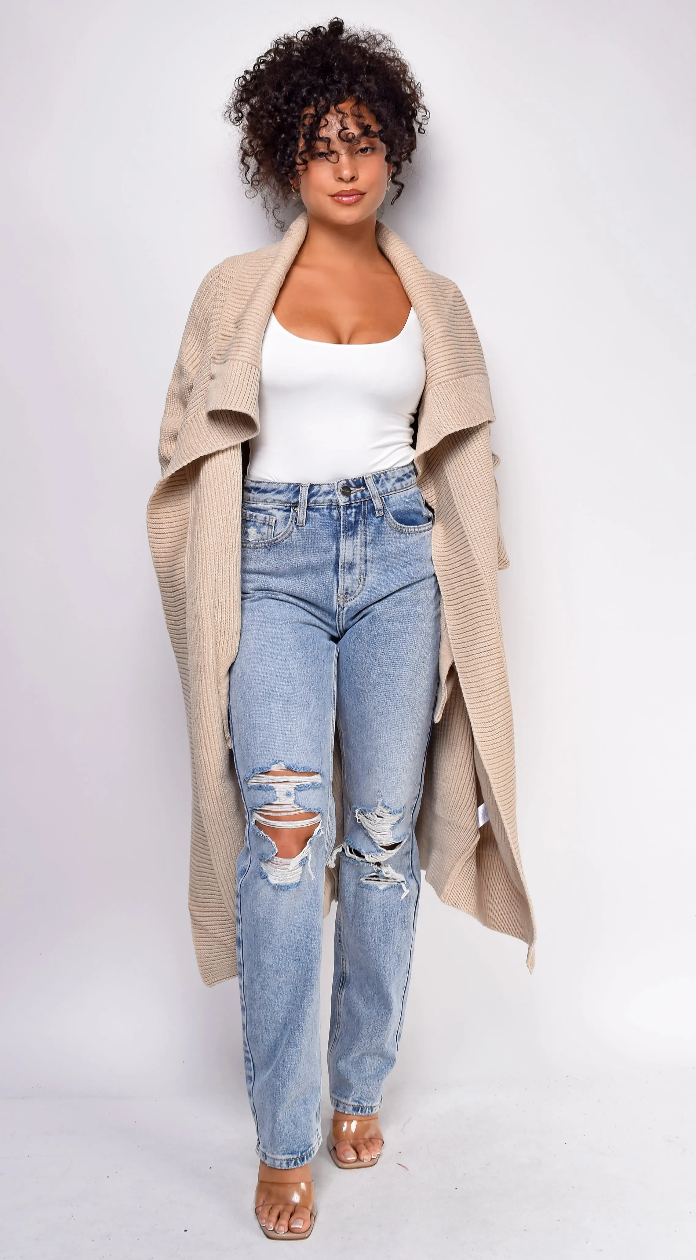 Akia Beige Coatigan